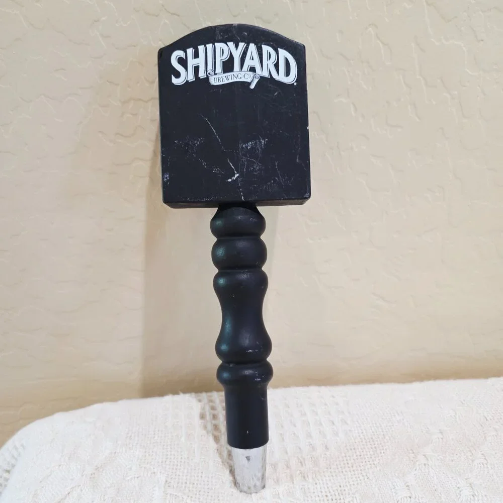 Shipyard Brewing Co Portland ME Wood Black Chalkboard Beer Tap Handle